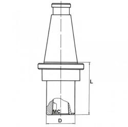Fervi Dorn frezare ISO 40-40 mm, Fervi (2/3B40) - sculemeseriase