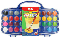 M&G - Culori de apă 36+2 culorile (30 mm) + paletă și pensulă (6942109504345)