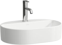 Laufen SAVOY Mosdótál, ovális, egy csaplyuk, középen, Fehér H8129450001041 (H8129450001041)