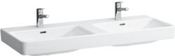 Laufen LAUFEN PRO S Ráépíthető dupla mosdó, egy csaplyuk, középen, Fehér LCC bevonattal H814966A001041 (H814966A001041)