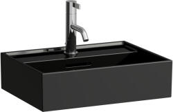 Laufen Kartell LAUFEN Mosdótál, alsó felülete csiszolt, egy csaplyuk, középen, Fényes fekete H8183300201041 (H8183300201041)