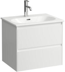Laufen LUA Keskeny mosdó és alsószekrény kombináció 600mm, két fiókkal, egy csaplyuk, középen, Fényes fehér H8600832611041 (H8600832611041)
