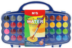 M&G - Culori de apă 36+2 culorile (23 mm) + paletă și pensulă (6942109504284)