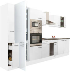 Leziter Yorki 360 konyhablokk fehér korpusz, selyemfényű fehér fronttal alulfagyasztós hűtős szekrénnyel (L360FHFH-AF)
