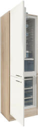 Leziter Yorki 60-as alulfagyasztós hűtős kamra szekrény sonoma tölgy korpusz selyemfényű fehér fronttal (YKAFH60STSF) - stuxi