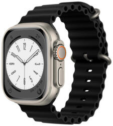 Techsuit Curea pentru Apple Watch 1/2/3/4/5/6/7/8/9/SE/SE 2/Ultra/Ultra 2 42/44/45/49mm Techsuit Watchband W038 Black (5949419015418)