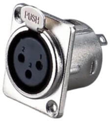 Thunder Germany XLR-553 XLR mama beépíthető aljzat, D ház (2, 5 x 3 cm) - KRÓM