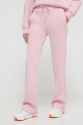 Guess pantaloni de trening culoarea roz, cu imprimeu PPYX-SPD00Z_30A