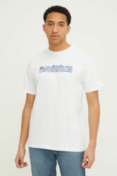 Quiksilver tricou din bumbac barbati, culoarea alb, cu imprimeu PPYH-TSM106_00X