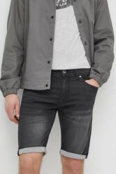 Pepe Jeans pantaloni scurti jeans SLIM GYMDIGO SHORT barbati, culoarea negru, PM801075XG7 PPYH-SZM06K_99X
