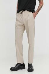 HUGO BOSS pantaloni barbati, culoarea bej, cu fason chinos PPYH-SPM0C4_80X