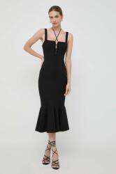 GUESS rochie culoarea negru, midi, mulata PPYH-SUD0BB_99X