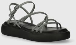 Vagabond Shoemakers sandale de piele BLENDA femei, culoarea gri, cu platforma, 5519-801-30 PPYH-KLD01W_09X