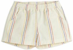 Mini Rodini pantaloni scurți din amestec de in pentru copii culoarea alb, modelator PPYH-SZK00R_00X