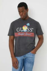 Guess tricou din bumbac PACIFIC barbati, culoarea gri, cu imprimeu, M4GI41 KBZV1 PPYH-TSM0WI_90X (M4GI41.KBZV1)