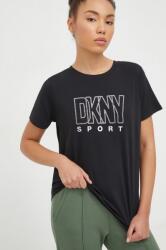 DKNY tricou femei, culoarea negru PPYH-TSD01A_99X