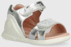 Biomecanics sandale din piele pentru copii culoarea argintiu PPYH-OBG0J8_SLV