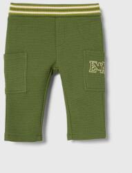 Giorgio Armani pantaloni din bumbac pentru bebeluși culoarea verde, modelator PPYH-SZB03G_71X