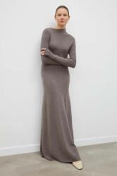 Lovechild rochie din lână culoarea gri, maxi, drept 7894157 PPYH-SUD0MO_90X