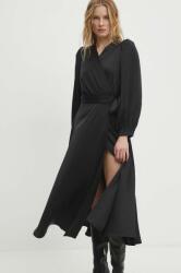 ANSWEAR rochie culoarea negru, midi, evazati BBYH-SUD07D_99X