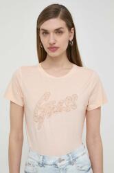 Guess tricou din bumbac femei, culoarea portocaliu 9BYX-TSD1FI_24X (W4RI25.K9RM1)