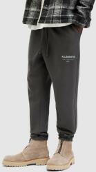 AllSaints pantaloni de trening din bumbac UNDERGROUND culoarea gri, cu imprimeu PPYH-SPM0I7_90X