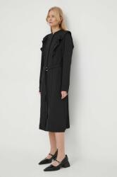 Bruuns Bazaar rochie culoarea negru, midi, evazată PPYH-SUD0KP_99X (BBW3820)