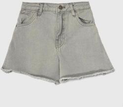 Zippy pantaloni scurti din denim pentru copii culoarea gri, neted, talie reglabila PPYH-SZG089_90X
