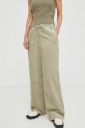 Day Birger et Mikkelsen pantaloni de catifea cord culoarea verde, drept, high waist PPYH-SPD06E_77X (DAY65242894)