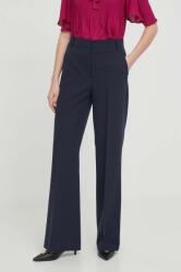 Sisley pantaloni femei, culoarea albastru marin, drept, high waist PPYH-SPD0OL_59X