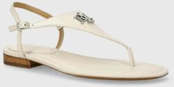 Lauren Ralph Lauren sandale de piele Ellington femei, culoarea bej, 802935549002 PPYH-OBD24W_01X