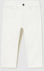 MAYORAL pantaloni bebe slim fit culoarea alb, neted PPYH-SPB05Z_00X