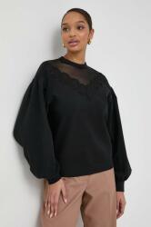 KARL LAGERFELD bluza femei, culoarea negru, neted PPYH-SWD077_99X