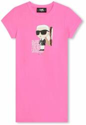 Karl Lagerfeld rochie fete culoarea roz, mini, drept PPYH-SUG04D_30X