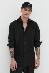 HUGO BOSS cămașă din bumbac bărbați, culoarea negru, cu guler italian, slim 50513931 PPYH-KDM0AH_99X