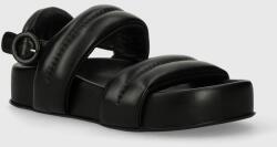 AGL sandale de piele JANE femei, culoarea negru, cu platforma, D685004PGSOFTY0000 PPYH-OBD0HL_99X