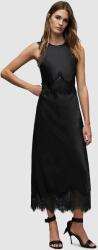 AllSaints rochie din amestec de matase Alula culoarea negru, maxi, evazati PPYH-SUD14P_99X