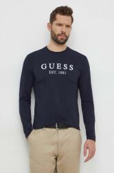 GUESS longsleeve barbati, culoarea albastru marin, cu imprimeu PPYH-TSM1NI_59X