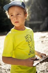 Jack Wolfskin tricou de bumbac pentru copii MORE HUGS culoarea galben, cu imprimeu PPYH-TSK063_11X