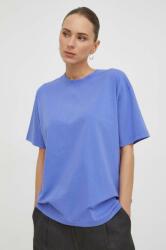 Samsoe Samsoe tricou din bumbac femei, culoarea violet PPYH-TSD01N_45X