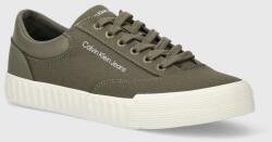 Calvin Klein Jeans tenisi SKATER VULC LOW LACEUP MIX IN DC barbati, culoarea verde, YM0YM00903 PPYH-OBM0Z2_91X