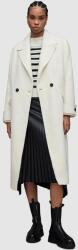AllSaints palton de lana MABEL WINNIE culoarea alb, de tranzitie, oversize PPYH-KPD04W_00X