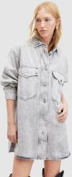 AllSaints rochie jeans Lily culoarea gri, mini, oversize PPYH-SUD1WL_09J