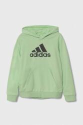 Adidas bluza copii culoarea verde, cu glugă, cu imprimeu PPYH-BLB04R_70X