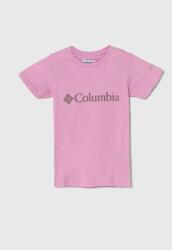 Columbia tricou de bumbac pentru copii Mission Lake Short culoarea roz PPYH-TSG068_30X