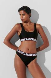 Karl Lagerfeld sutien culoarea negru, neted PPYH-BID0J7_99X
