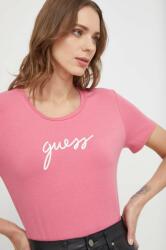 Guess tricou femei, culoarea roz PPYH-TSD014_42X