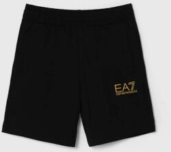 EA7 Emporio Armani pantaloni scurți din bumbac pentru copii culoarea negru 99KK-SZB00C_99A