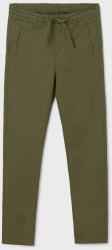 MAYORAL pantaloni cu amestec de in pentru copii culoarea verde, neted PPYH-SPB06I_91X