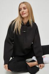 DKNY bluza femei, culoarea negru, cu glugă, neted PPYH-BLD01B_99X